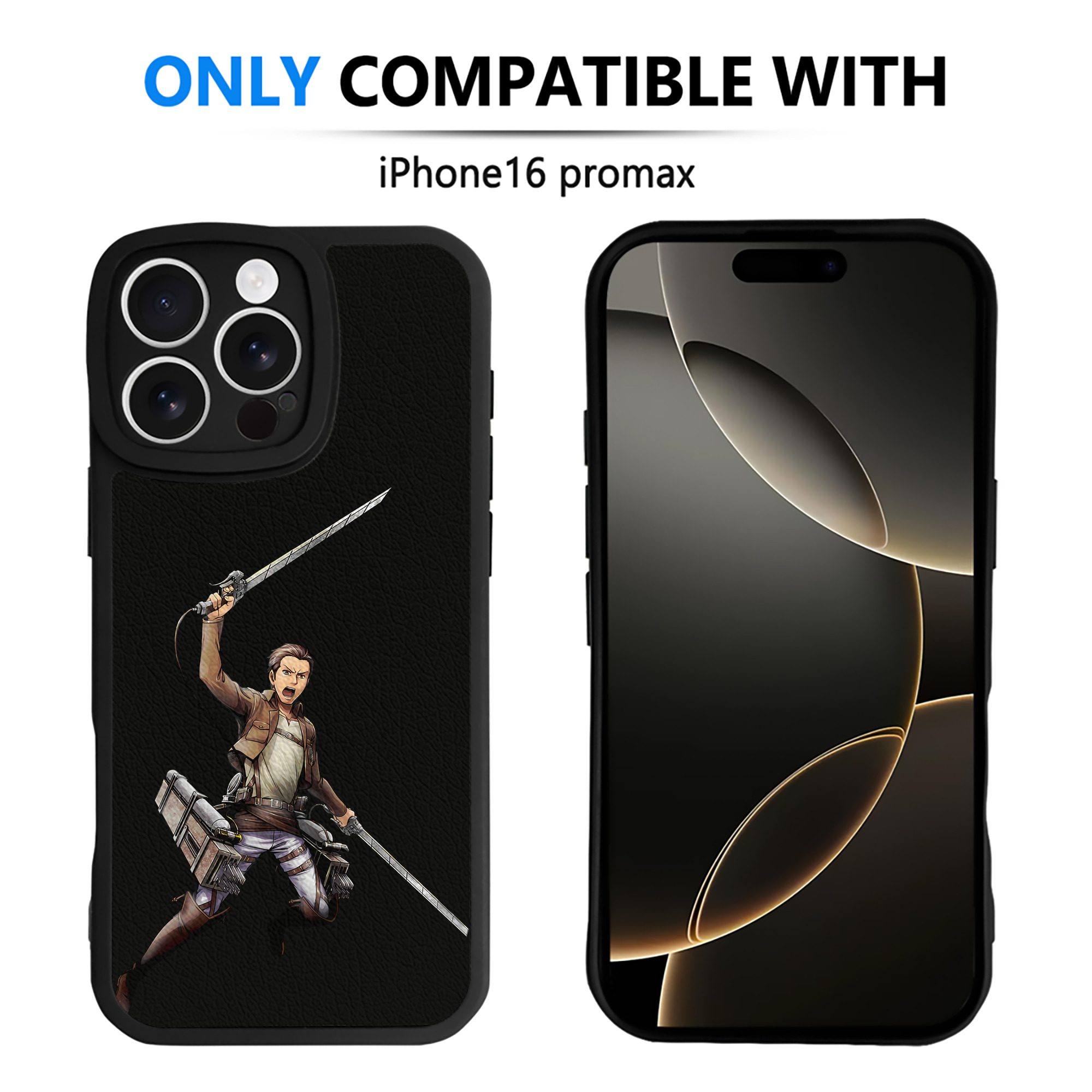 （画像用） 進撃の巨人 Attack on Titan 【iPhone 16シリーズ対応】シリコンスマホケース（レザー調） 材質：シリコン